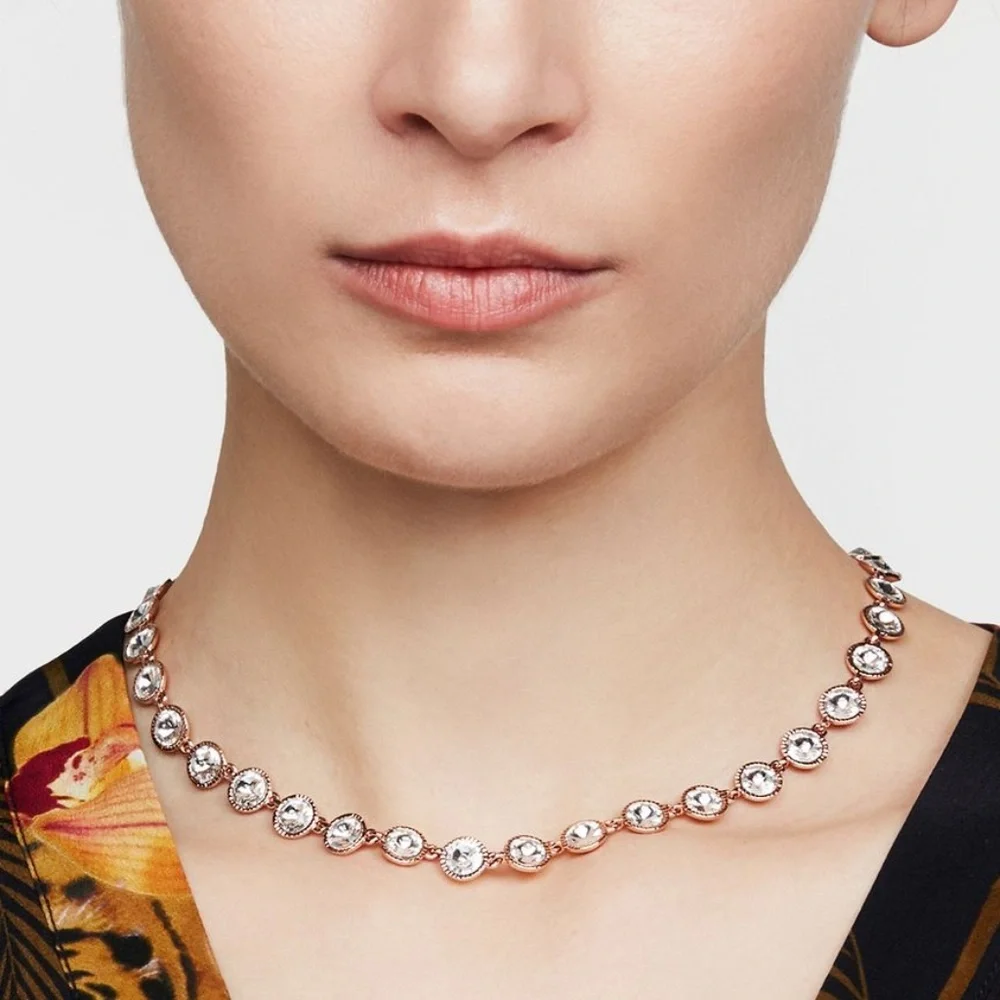Ted Baker Rose Gold Rivoli Crystal Necklace